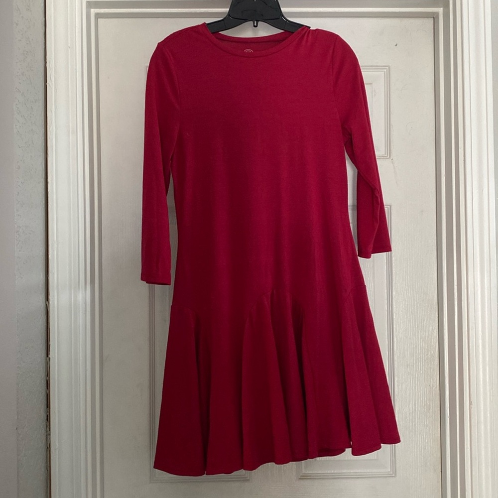 Maroon colored dress